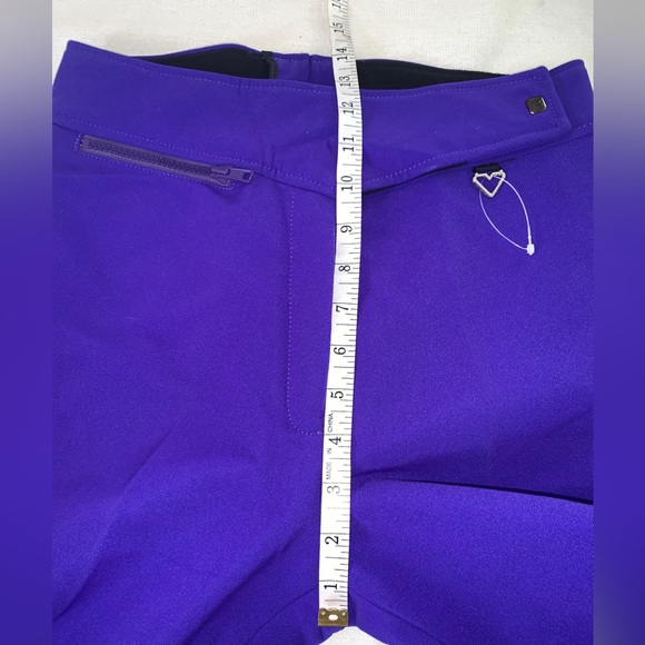 New Vintage Obermeyer Sz 10L Softshell Ski Snow Pants  Stirrups Purple - Picture 7 of 12